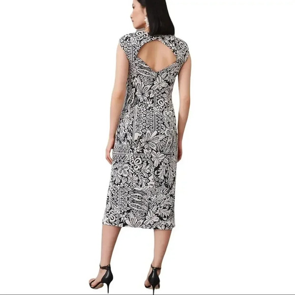 ANTHROPOLOGIE Jacquard Cut-Out‎ Midi Dress - Picture 2 of 8